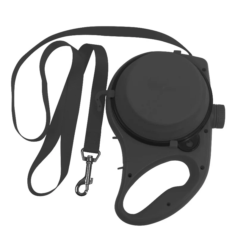Three In One Dog Leash With Water Bottle And Cup Durable Pet Walking Lead For Dogs Portable Reflective Traction